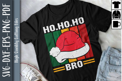 Ho Ho Ho Bro Santa Hat Christmas Family