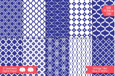 Marrocan Tiles Digital Paper | Seamless Geometric Background Pattern