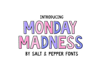 Monday Madness (Font Duo, Cute Fonts, Handlettered Fonts)