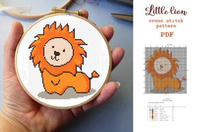 Cross stitch pattern &quot;Little Lion&quot;.