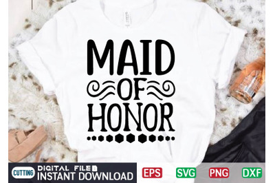 Maid of honor svg design