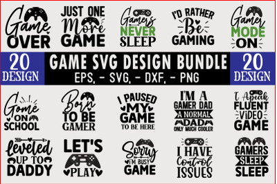 Game SVG T shirt design Bundle