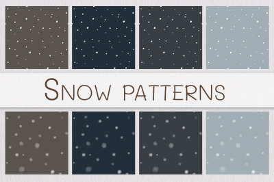 Falling snow patterns