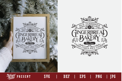 Gingerbread Bakery SVG, Christmas Signs