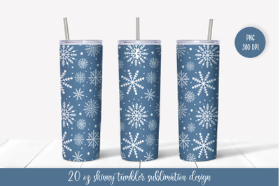 Winter Snowflakes tumbler sublimation. Christmas tumbler&nbsp;wrap