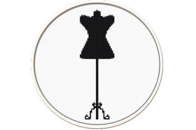 Dress Form - PDF Downloadable Printable Cross Stitch Pattern