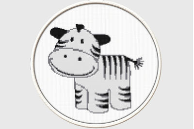 Little Zebra - PDF Downloadable Printable Cross Stitch Pattern