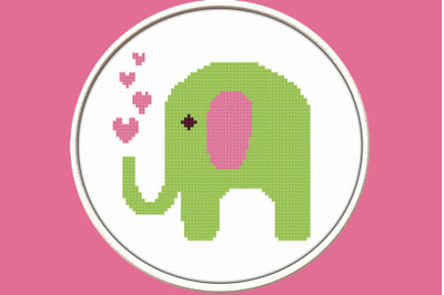 Little Elephant - PDF Downloadable Printable Cross Stitch Pattern