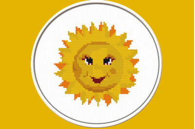 Summer Sun - PDF Downloadable Printable Cross Stitch Pattern