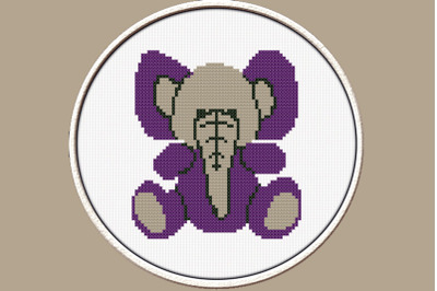 Toy Elephant - PDF Downloadable Printable Cross Stitch Pattern