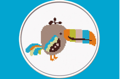 Toucan - PDF Downloadable Printable Cross Stitch Pattern