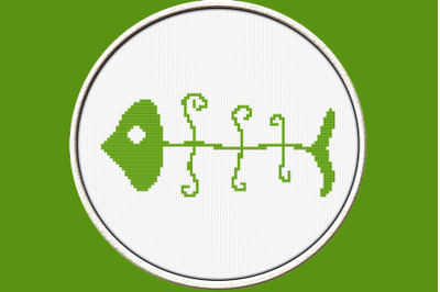 Fishbone - PDF Downloadable Printable Cross Stitch Pattern