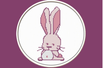 Angry Bunny - PDF Downloadable Printable Cross Stitch Pattern