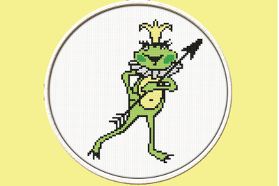 Princess Frog - PDF Downloadable Printable Cross Stitch Pattern