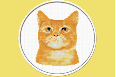 Red Cat - PDF Downloadable Printable Cross Stitch Pattern