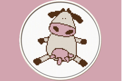 Toy Cow - PDF Downloadable Printable Cross Stitch Pattern