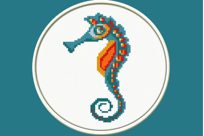 Sea Horse - PDF Downloadable Printable Cross Stitch Pattern