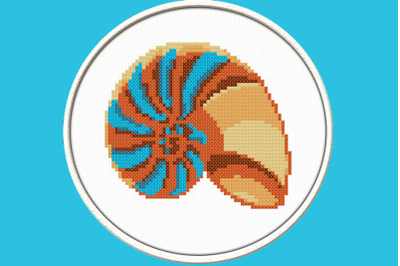 Nautilus - PDF Downloadable Printable Cross Stitch Pattern