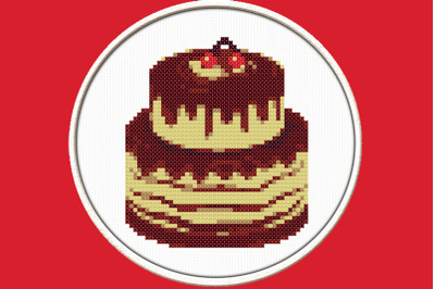 Wedding Cake - PDF Downloadable Printable Cross Stitch Pattern