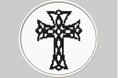 Tattoo Cross  - PDF Downloadable Printable Cross Stitch Pattern