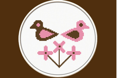 Cute Birds - PDF Downloadable Printable Cross Stitch Pattern