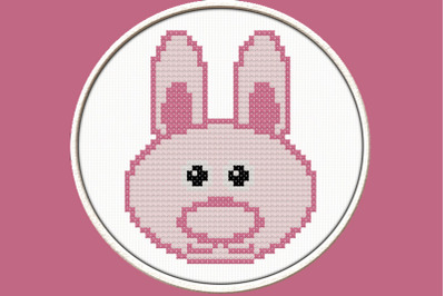 Bunny Face - PDF Downloadable Printable Cross Stitch Pattern