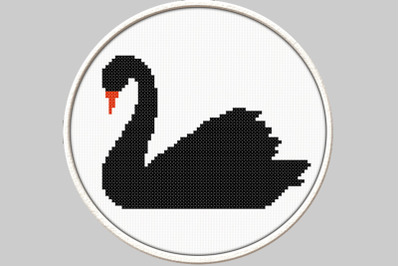 Black Swan - PDF Downloadable Printable Cross Stitch Pattern