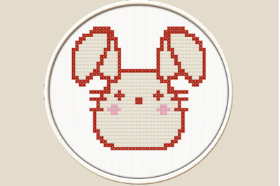 Kawaii Bunny - PDF Downloadable Printable Cross Stitch Pattern