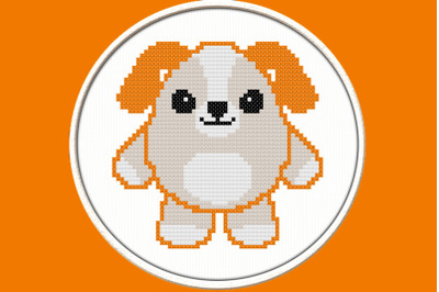 Kawaii Dog - PDF Downloadable Printable Cross Stitch Pattern