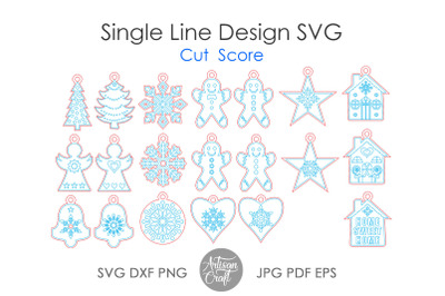 Coloring ornament single line SVG with 20 files