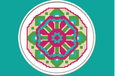 Mandala  - PDF Downloadable Printable Cross Stitch Pattern