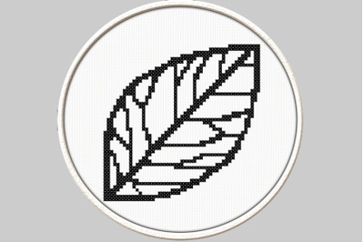 Skeleton Leaf  - PDF Downloadable Printable Cross Stitch Pattern