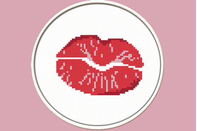 Sweet Lips - PDF Downloadable Printable Cross Stitch Pattern