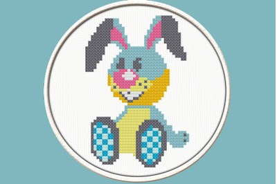 Blue Bunny - PDF Downloadable Printable Cross Stitch Pattern