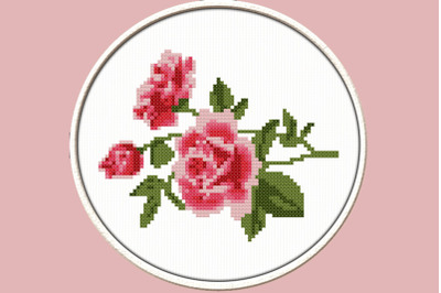 Rose Branch - PDF Downloadable Printable Cross Stitch Pattern