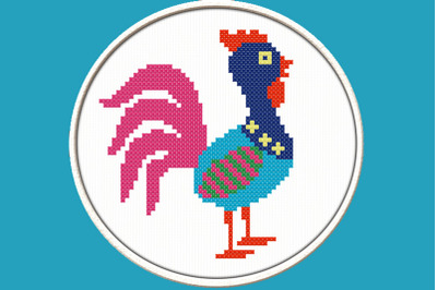 Toy Cock - PDF Downloadable Printable Cross Stitch Pattern