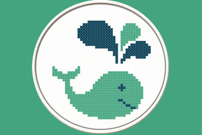 Toy Whale - PDF Cross Stitch Pattern