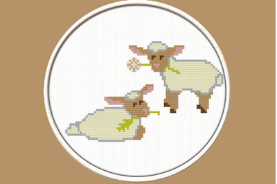 Lamb - PDF Downloadable Printable Cross Stitch Pattern