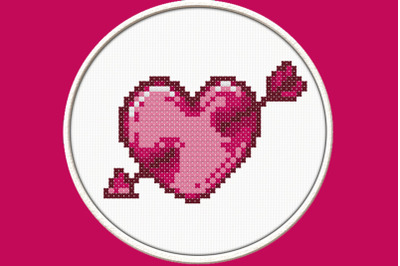 Cupid&#039;s Arrow - PDF Downloadable Printable Cross Stitch Pattern