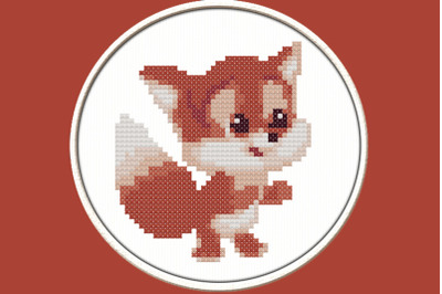 Fox Pup - PDF Downloadable Printable Cross Stitch Pattern