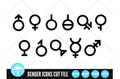 Gender Symbol Bundle SVG | Male Female Transgender Cut File