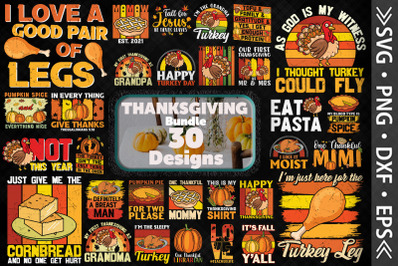 Thanksgiving Bundle. 30 Designs