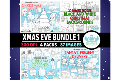 Christmas Eve Digital Stamps Bundle 1
