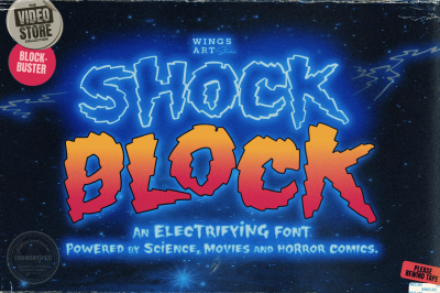 Shock Block: An Electrifying Retro Horror Font