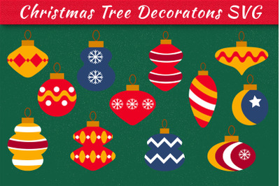 Christmas Tree Decorations Bundle. Christmas Toys SVG