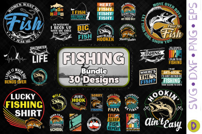Fishing Bundle. 30 Designs