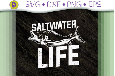 Saltwater Life Fishing Design