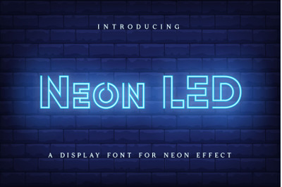 Neon LED V2 | Display Font For Neon Effect