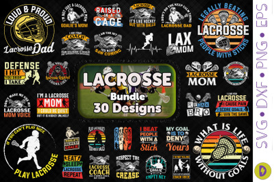 Lacrosse Bundle. 30 Designs