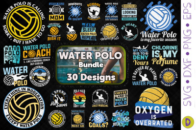 WaterPolo Bundle. 30 Designs